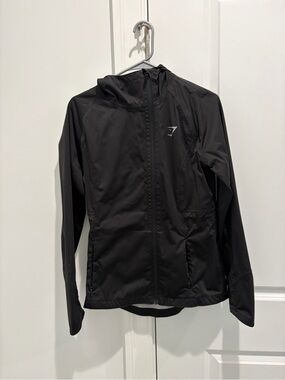 Gymshark Women's Black Hooded Lightweight Jacket